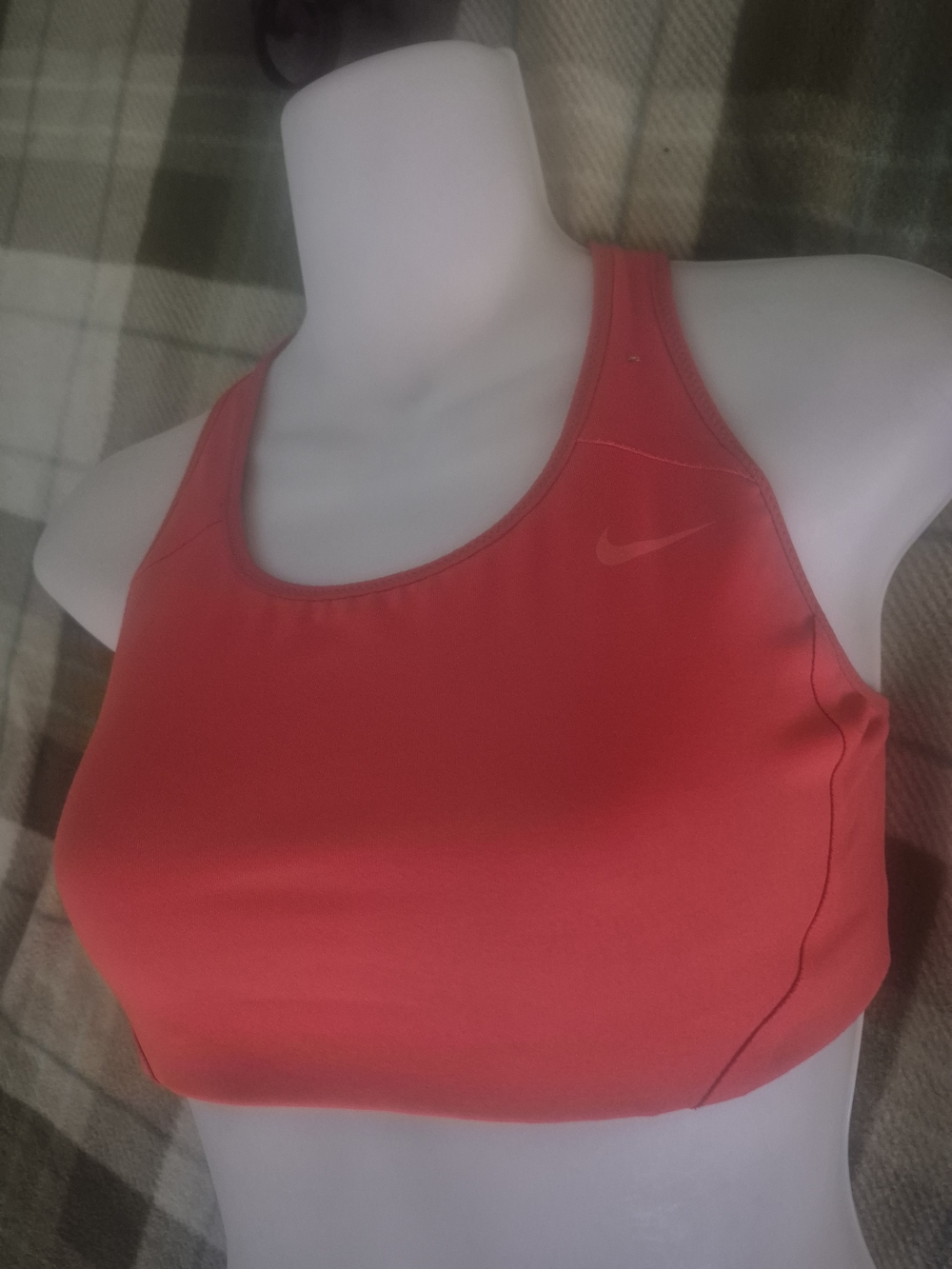 Nike Coral-Red High Support Sports Bra